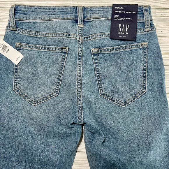GAP Women's High Rise Favorite Jeggings Mid Rise Stretch Super Skinny Size 00/24 - Picture 11 of 13